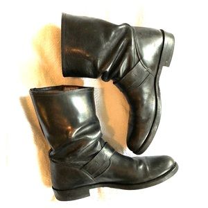 Frye 8.5 Black Slouchy Moto Boots